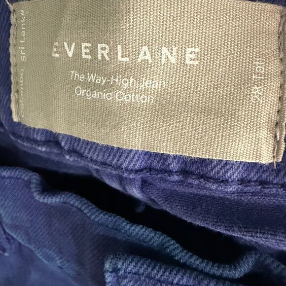 Everlane Tall The Way High Straight Jeans in blue Size 28T - Picture 3 of 7